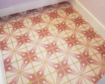 Bloom Removable Peel and Stick Temporary Decorative Vinyl Floor Decal Stickers Tile