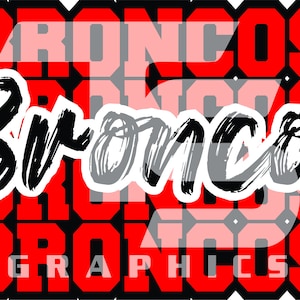 Broncos 82 Sublimation PNG Graphic Pick your Team Colors