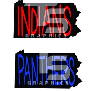 Pennysylvania School Mascot Names SVG PNG AI Graphics