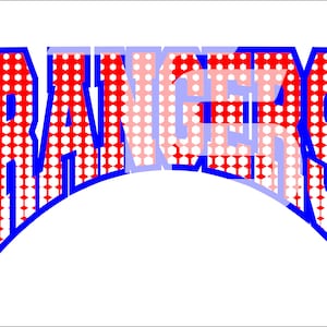Rangers 75 Halftone SVG PNG Sublimation Graphic Pick your Team Colors