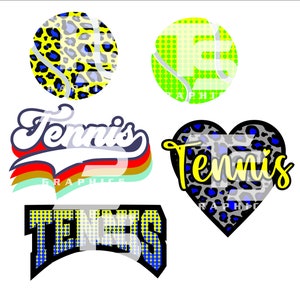 Tennis Clip Art Bundle 2 SVG Graphics
