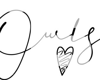 Owls 81 Script SVG Graphic