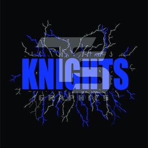 Knights 85 SVG PNG Sublimation Lightning Graphic Pick your Team Colors