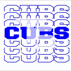 Cubs 5 Split Logo SVG Afbeelding