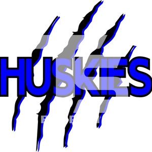 Huskies Scratch Logo SVG Graphic