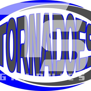 Tornadoes 7 Oval SVG Graphic