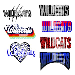 Wildcats Clipart Bundle 1 SVG Graphics