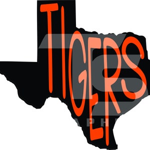 Tigers 25 SVG PNG Sublimazione Grafica Scegli i colori della tua squadra