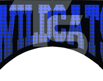 Wildcats 75 Halftone SVG PNG Sublimation Graphic Pick your Team Colors