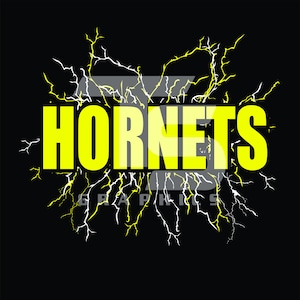 Hornets 85 SVG PNG Sublimation Lightning Graphic Pick your Team Colors