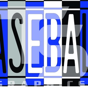Baseball 90 License Plate Logo SVG PNG DTF Sublimation Graphic Pick your Team Colors