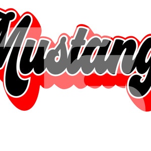 Mustangs 8 SVG Graphic
