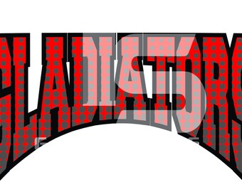 Gladiators 75 Halftone SVG PNG-sublimatieafbeelding Kies de kleuren van je team