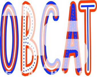 Bobcats 83 SVG PNG Grafika sublimacyjna Wybierz kolory swojej drużyny