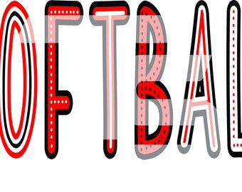 Softball 83 SVG PNG Sublimation Graphic Pick your Team Colors