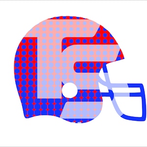 Halftone Football Helmet 1 SVG Graphic