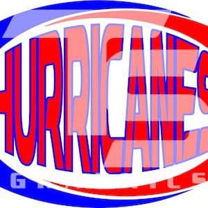 Hurricanes 7 Oval SVG Graphic
