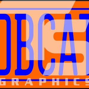 Bobcats 86 SVG PNG-sublimatieafbeelding Kies de kleuren van je team
