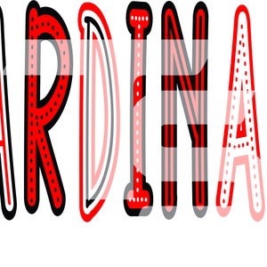 Cardinals 83 SVG PNG Sublimation Graphic Pick your Team Colors
