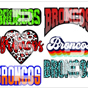 Broncos Clipart Bundle 1 SVG Graphics