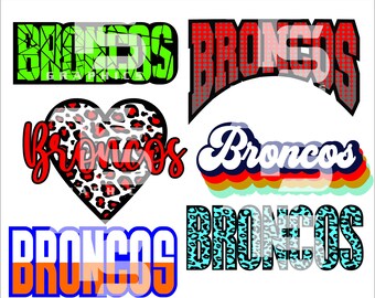 Broncos Clipart Bundle 1 SVG Graphics