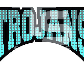Trojans 75 Halftone SVG PNG Sublimation Graphic Pick your Team Colors