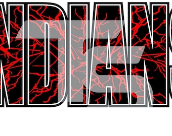 Indians 91 SVG PNG Sublimation Lightning Graphic Pick your Team Colors