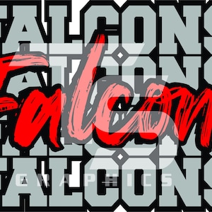 Falcons 82 Sublimation PNG Graphic Pick your Team Colors