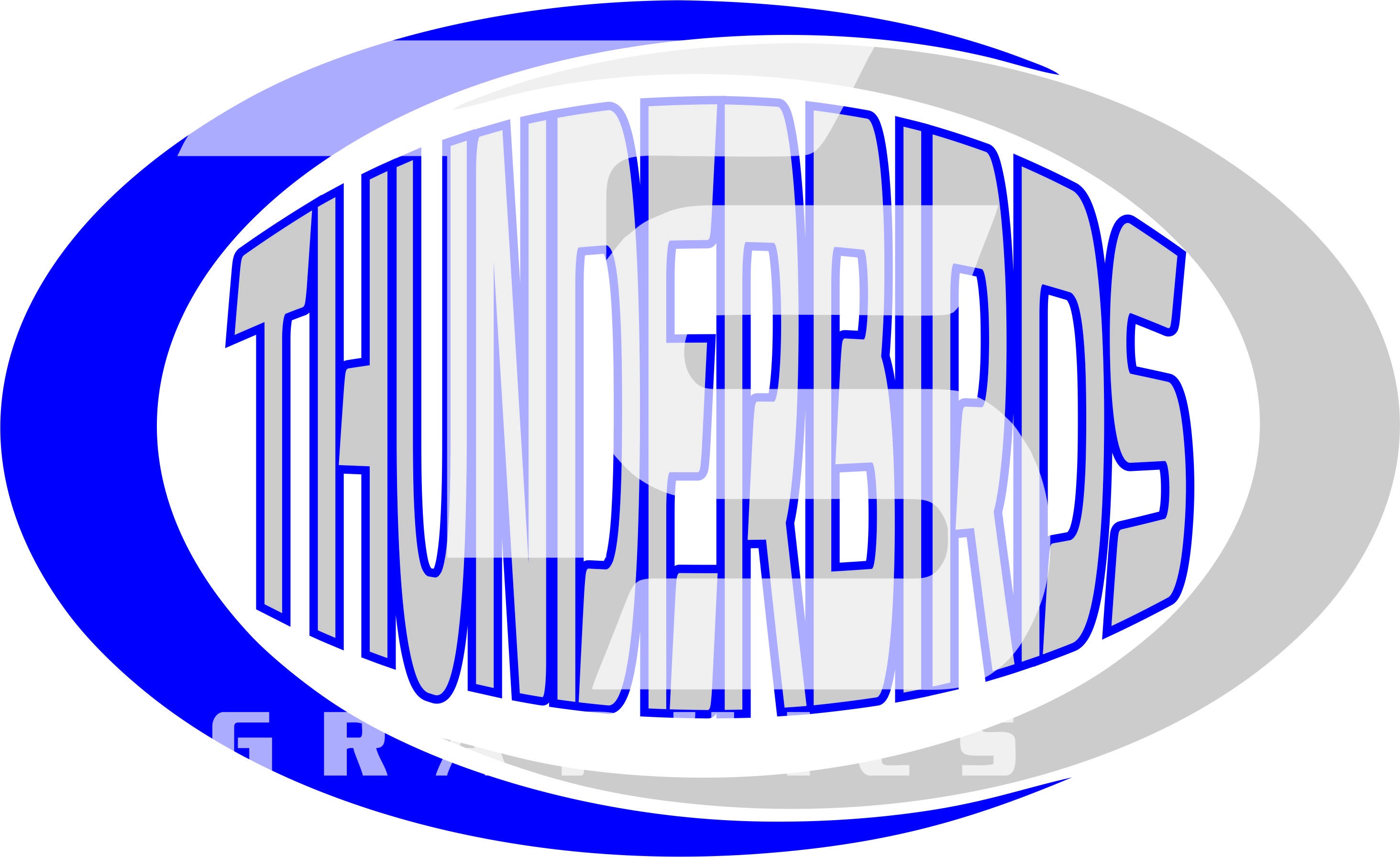 Thunderbirds Computer Graphics Thunderbirds 7 Oval SVG Graphic - Etsy