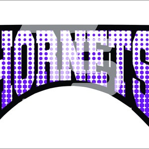 Hornets 75 Halftone SVG PNG Sublimation Graphic Pick your Team Colors
