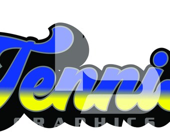 Tennis 92 SVG PNG Sublimation Retro Graphic Pick your Team Colors