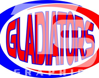 Gladiatoren 7 Oval SVG Graphic