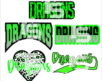 Drachen Clipart Bundle 1 SVG Grafik