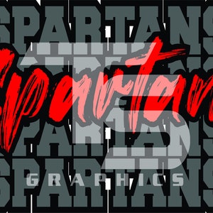 Spartans 82 SVG PNG Sublimationsgrafik Wählen Sie Ihre Teamfarben