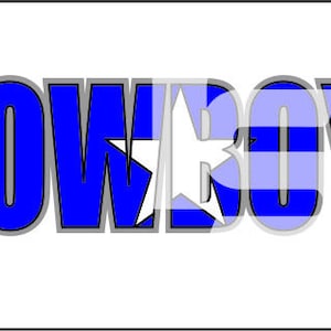 Cowboys 18 SVG PNG Sublimation Graphic Pick your Team Colors
