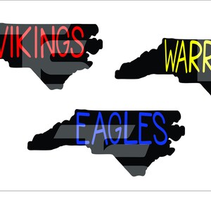 North Carolina School Mascot Names SVG PNG AI Graphics