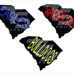 South Carolina School Mascot Names SVG PNG AI Graphics