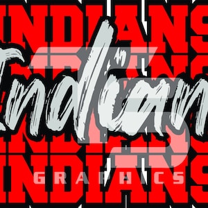 Indians 82 Sublimation SVG PNG Graphic Pick your Team Colors