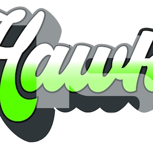 Hawks 92 SVG PNG Sublimation Retro Graphic Pick your Team Colors