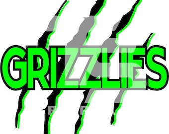 Grizzlies Scratch Logo SVG Graphic