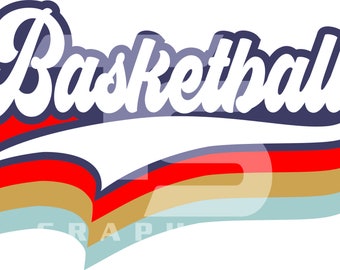 Retro Basketball SVG Graphic
