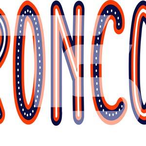 Broncos 83 SVG PNG Sublimation Graphic Pick your Team Colors
