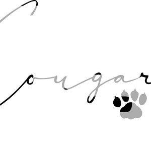 Cougars 81 Script SVG Graphic