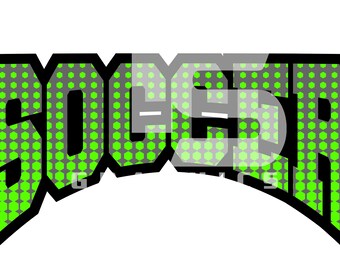 Soccer 25 Halftone SVG PNG Sublimation Graphic Pick your Team Colors