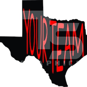 Texas Custom Team Name SVG Grafik