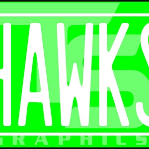 Hawks 86 SVG PNG Sublimation License Plate Graphic Pick your Team Colors