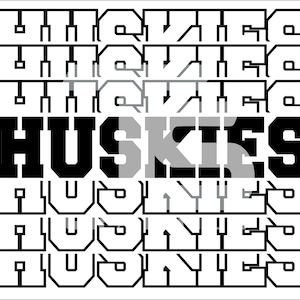 Huskies 5 Split Logo SVG Graphic