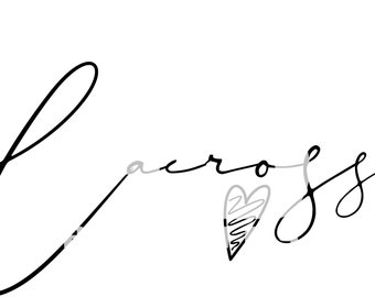 Lacrosse 81 Script SVG Graphic