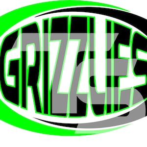 Grizzlies 7 Oval SVG Graphic