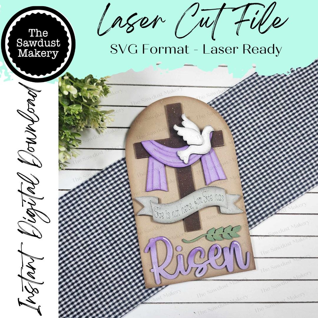 Interchangeable Large Arched Boho Sign Insert | He is Risen Arched Boho ...